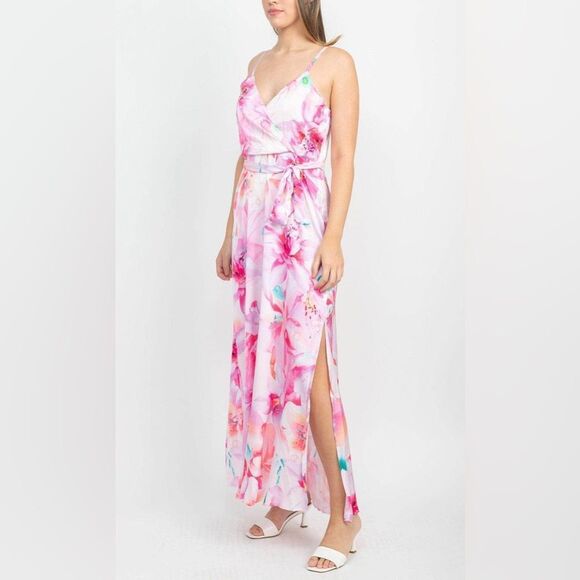 Tahari ASL Sleeveless Faux Wrapped Prom Dress - Picture 13 of 13